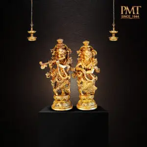 Brass Radha Krishna Standing Pair