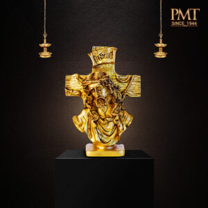 Brass Jesus Christ (INRI Cross) – Sacred Heart Crucifix Bust