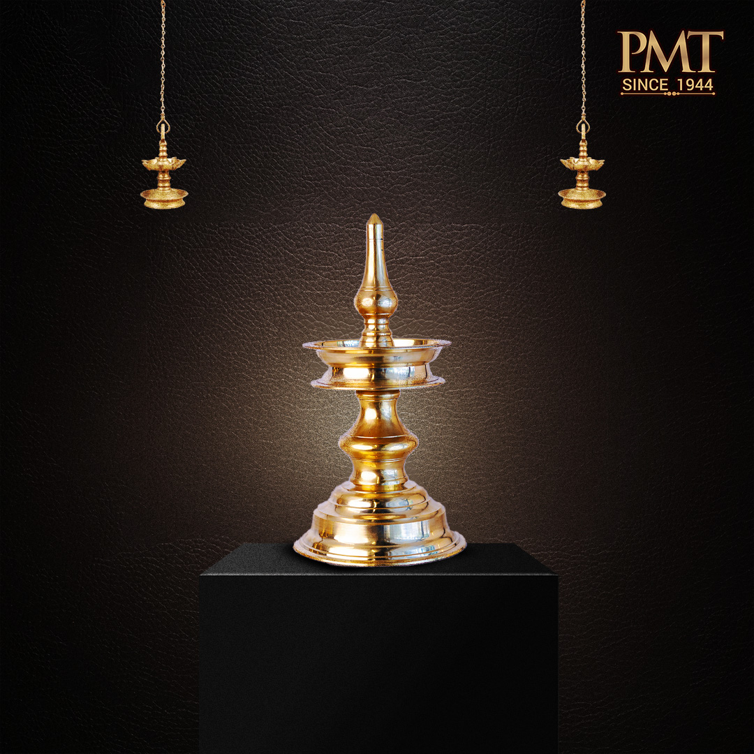 Brass Saraswati Vilakku (Traditional Kerala Design)