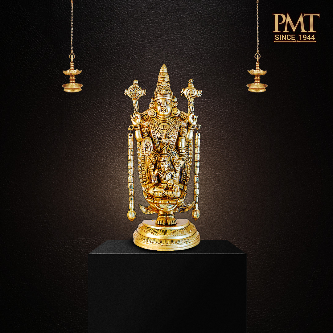 Brass Balaji with Lakshmi – Tirupati Venkateswara Idol