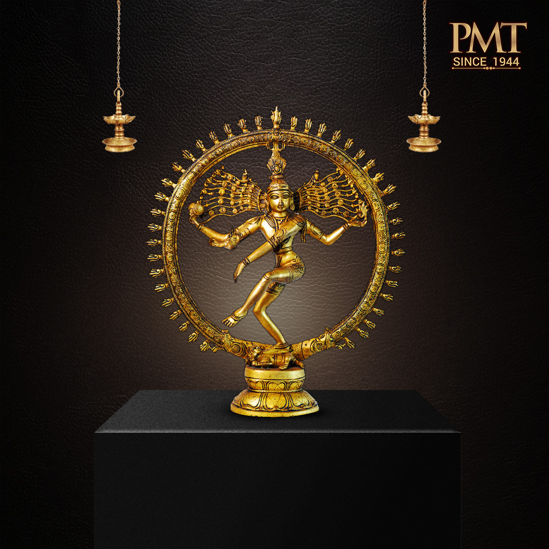 Brass Nataraja – Lord Shiva in Cosmic Dance (Ananda Tandava)