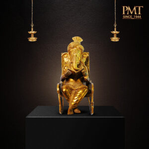 Brass Vaaniyambadi (Reading) Ganesha on Rocking Chair