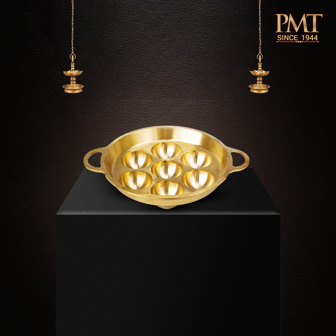 Traditional Brass Unniyappakara – Kerala Style