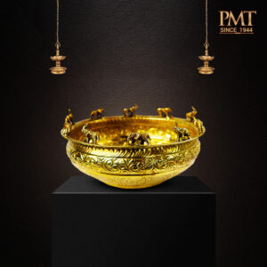Brass Elephant Uruli – Heritage Decorative Bowl