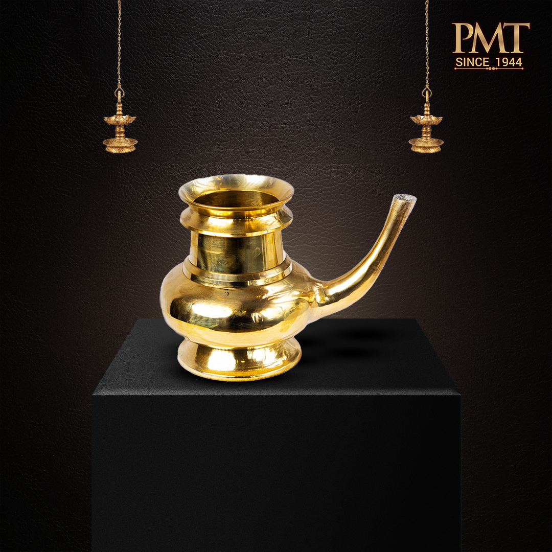Traditional Kerala Brass Gindi (Pooja Ritual Water Vessel)