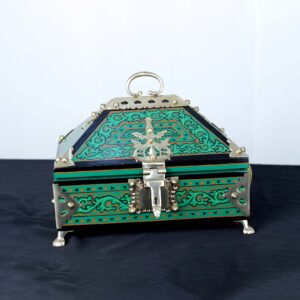 Green Handcrafted Amadapetti – Kerala Heritage Jewellery Box